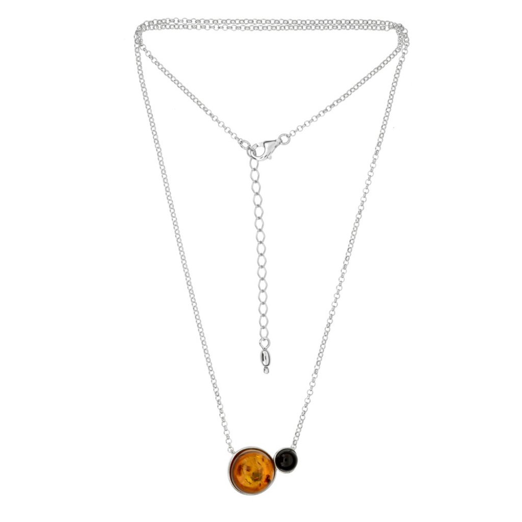 Store Liquidation Sale Multi Color Baltic Amber Necklace In Sterling